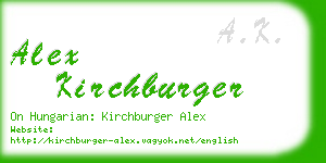 alex kirchburger business card